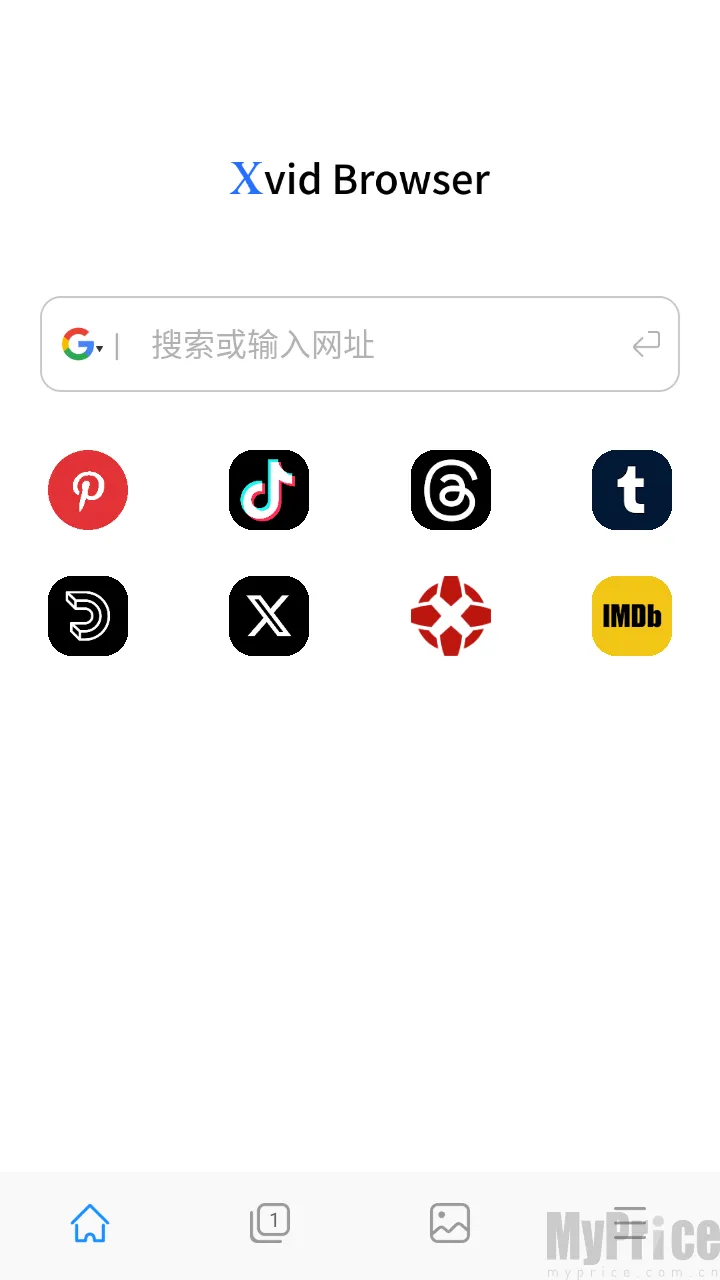 Xvid浏览器App首页